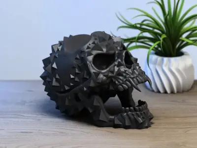 Ps5 controller stand scream wild Skull ps5controller holde 3D print model