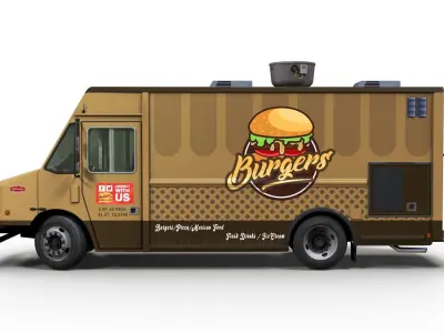 Freightlier food truck Low-poly 3D model