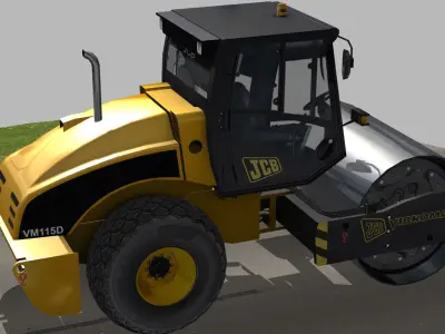 Compactor JCB Vibromax VM115 2012 Low-poly 3D model