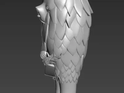 Ceramic Sculpture Ours-Singe by Laurent Dufour 3D model