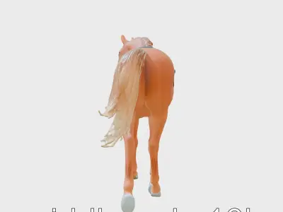 Chestnut Saddlebred with Elegant Movements and Charisma Low-poly 3D model