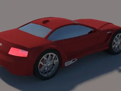 Audi S8 Low-poly 3D model