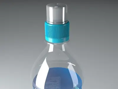 Sport Cap Generic 500ml Bottle 3D model