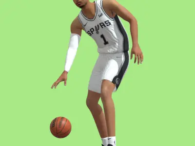 3D Rigged Victor Wembanyama Spurs NBA 3D model