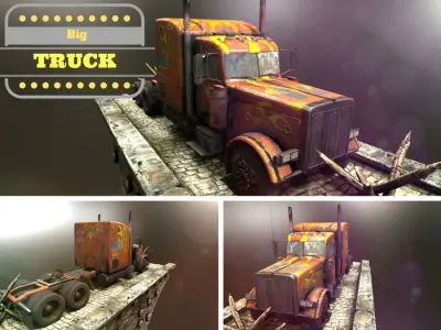 Big Truck Low-poly 3D model