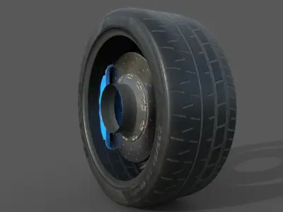 Pirelli Tire Low-poly 3D model