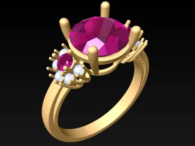 Diamond Ring - Womens Rings - N814205 3D print model