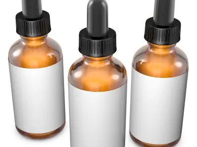 Orange Eye Dropper Bottle 3D model