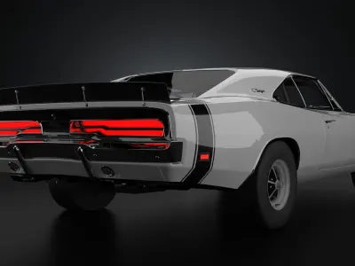 Dodge Charger RT 1969 Realistic 3D model