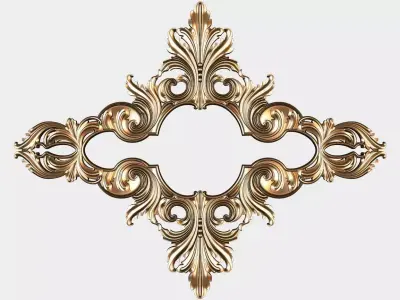 Carved decor for cnc 63 3D model