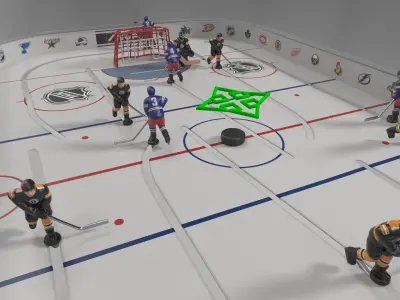 Stiga Stanley Cup Table Hockey with Game Stand Dome Rigged 3D model