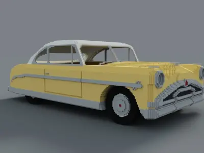 1952 Hudson Hornet Car Voxel Model 3D model