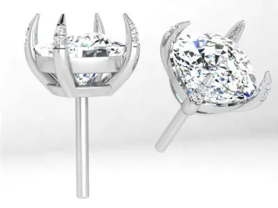 Diamond Stud Earring 4059 3D print model