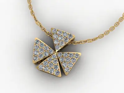 Pendant Gold Diamond 3D print model