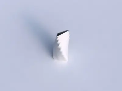 Vase twist tipped triangle with curved horizontal sections 3D print model