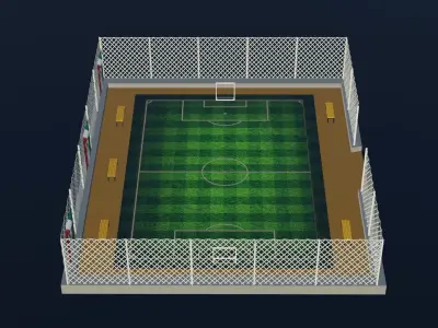 Soccer Stadium - Mexican Low-poly 3D model