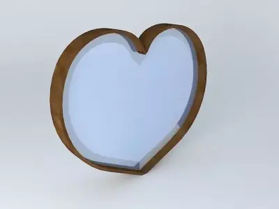 Heart shaped mirror Free 3D model