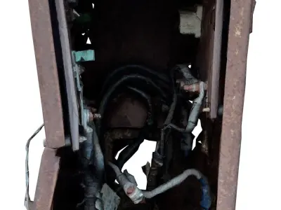 Broken electrical box spscan 12 Low-poly 3D model