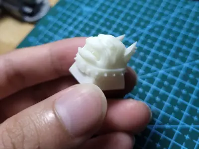 V Bulldog Head Keycap 3D print model