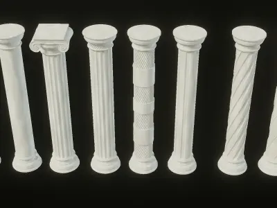 COLUNAS GREGAS 3D model