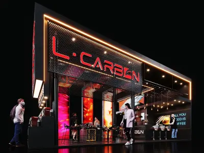 Exhibit design pavilion 3D model Low-poly 3D model