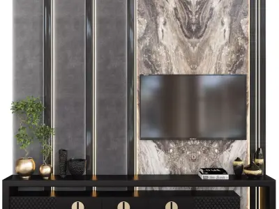 Tv Wall 05 3D model