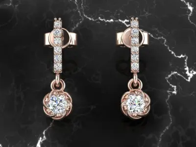 Jewelry Earring 3D print model 16