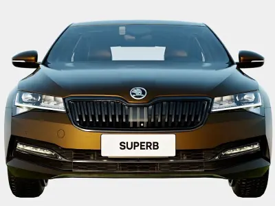 Skoda Superb 2021 Sportline Plus Spec Low-poly 3D model