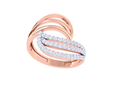 Ladies diamond ring 3D print model purchase