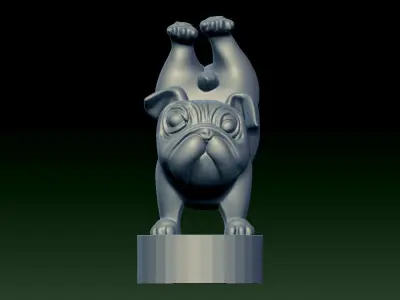 Dog posing decoration - Decor - 3D print 3D print model