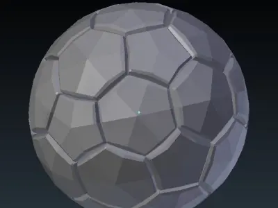 Low-poly football ball for games vr visualization animation  Low-poly 3D model