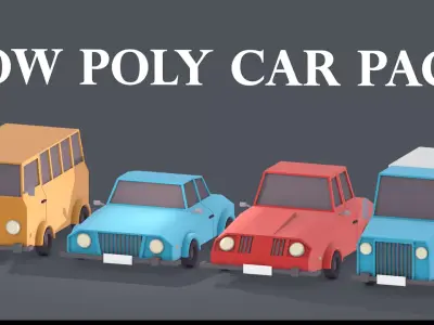Low Poly Car Pack Free low-poly 3D model buy