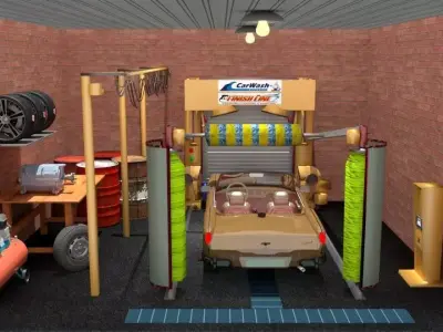 Mechanic Washing garage  3D model