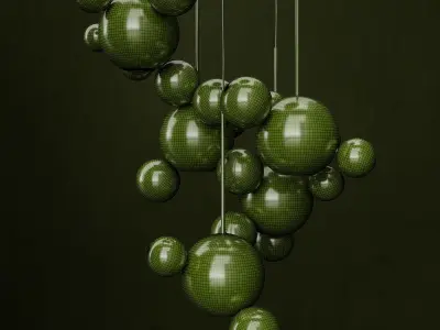 Chandelier Giopato and Coombes Bolle 24 lights 3D model