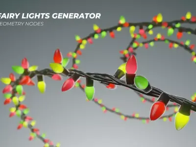 Christmas Tree Fairy Lights Generator for Blender 3D model