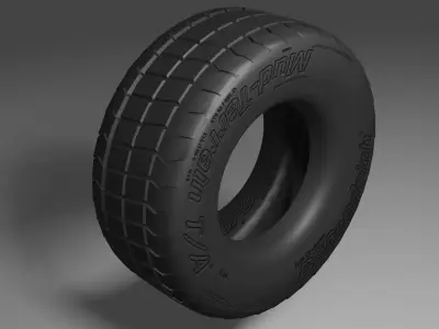 HighPoly Off-Road Tire 3D model