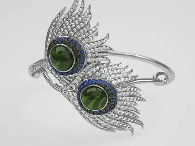 Peacock bracelet carrera  - replica 3D print model