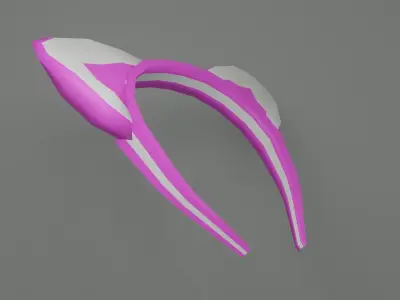 headband with fox ear Free low-poly 3D model