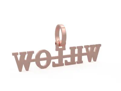 Model 1138 Willow Name Pendant Stripe Diamond 3D print model