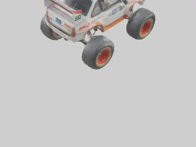 Rally Race Car model Low-poly 3D model