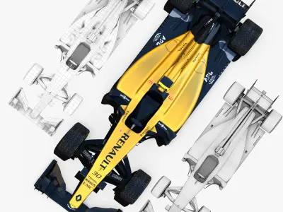 Renault RS16 Car Low-poly 3D model