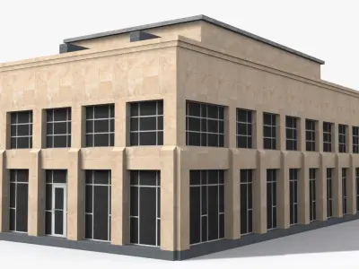 Factory - Office Building Low-poly 3D model