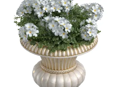 Flowers Garden Plant Flowerpot Bouquet 3D model