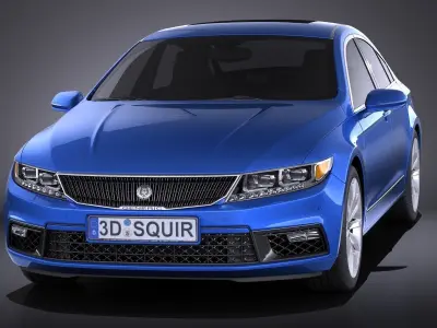 Generic Luxury Sedan 2016 VRAY 3D model