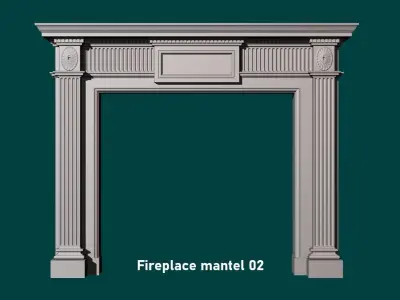 Georgian style fireplaces series No2 3D model
