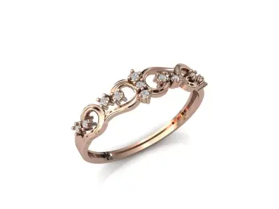 Women Ring Diamond Stone STL 3DM Lightweight Printable 3D print model shop