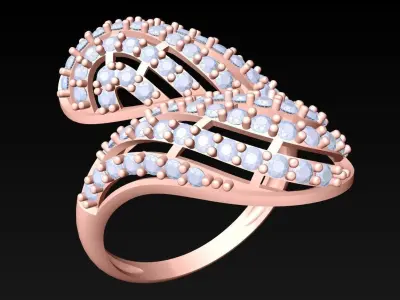 Diamond Ring - Womens Rings - GN127 3D print model