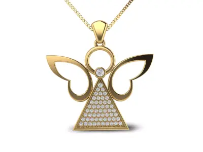 Angel pendant 3D print model