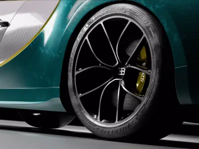 Bugatti Chiron Low-poly 3D model get