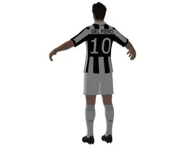 Football Player 02 Low-poly 3D model